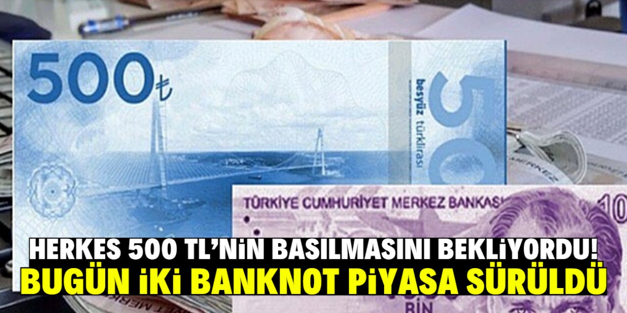 Herkes 500 TL'lik banknotu bekliyordu! Bugün iki banknot tedavüle çıktı