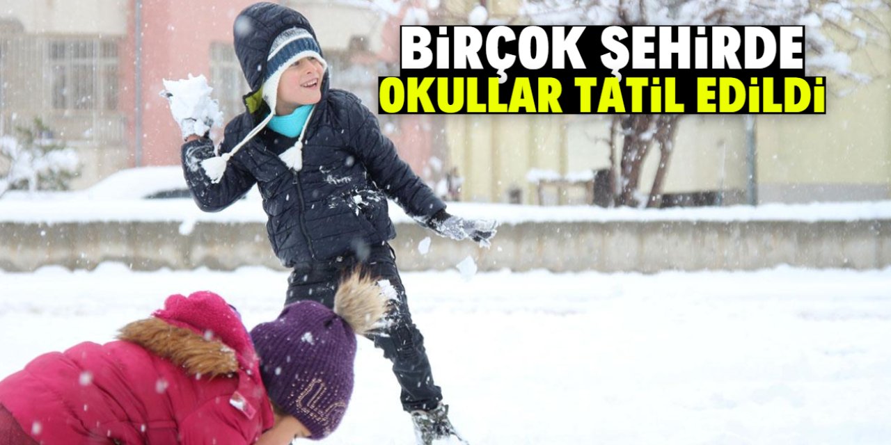 Birçok şehirde okullar tatil edildi