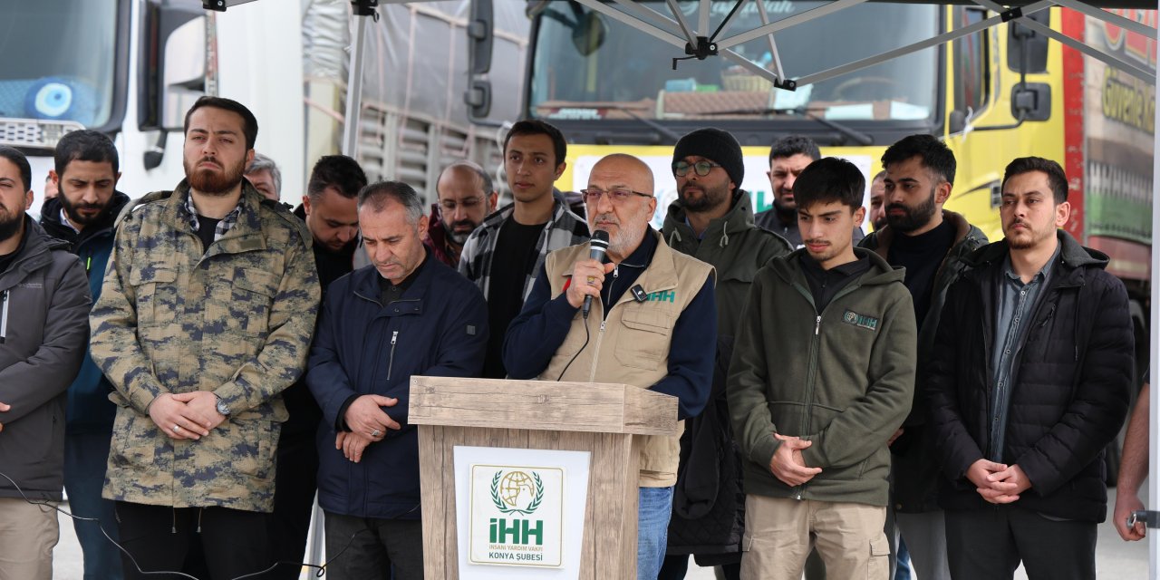 İHH Konya Şubesi'nden yoksullar için 8 tır yardım