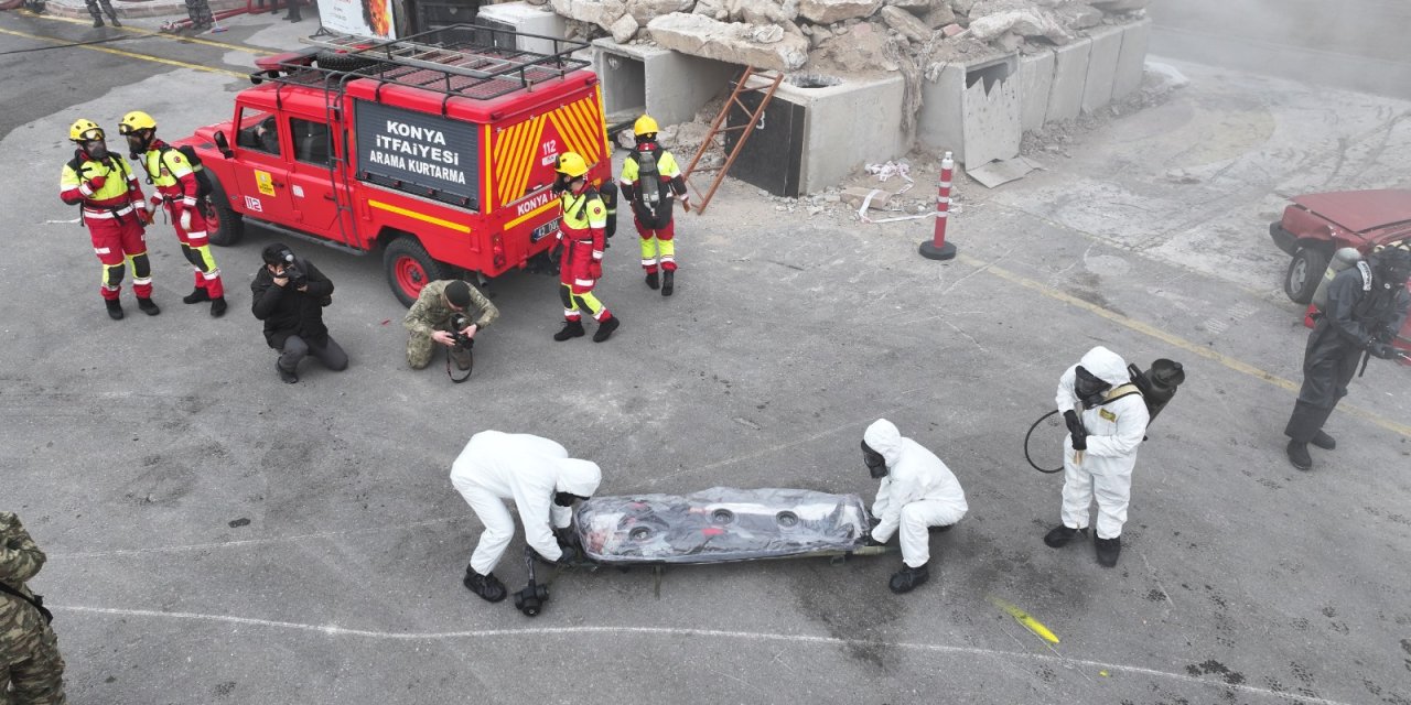 Kuzey Kıbrıslı itfaiyecilere Konya'da eğitim verildi