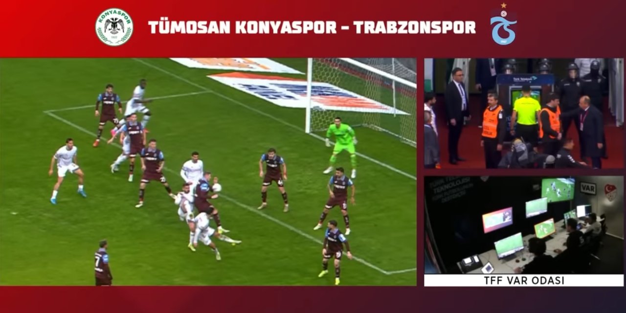 Konyaspor-Trabzonspor maçının VAR kayıtları açıklandı