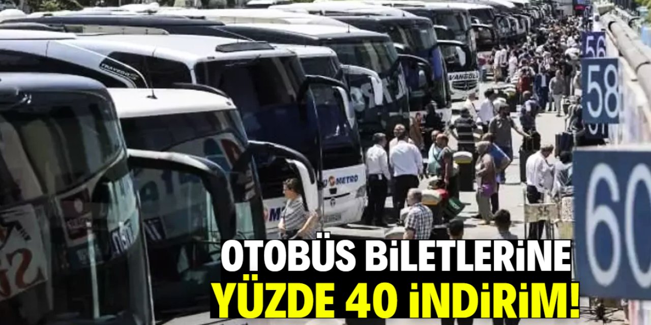 Otobüs biletlerine yüzde 40 indirim! İşte yapmanız gereken