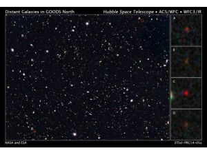 Hubble Teleskobu 13,2 Milyar Yıllık Çok Uzak Galaksileri Görüntüledi