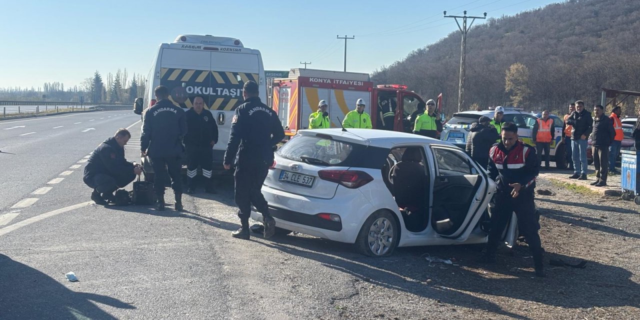 Konya'daki kazada öğrenciler ölümden döndü