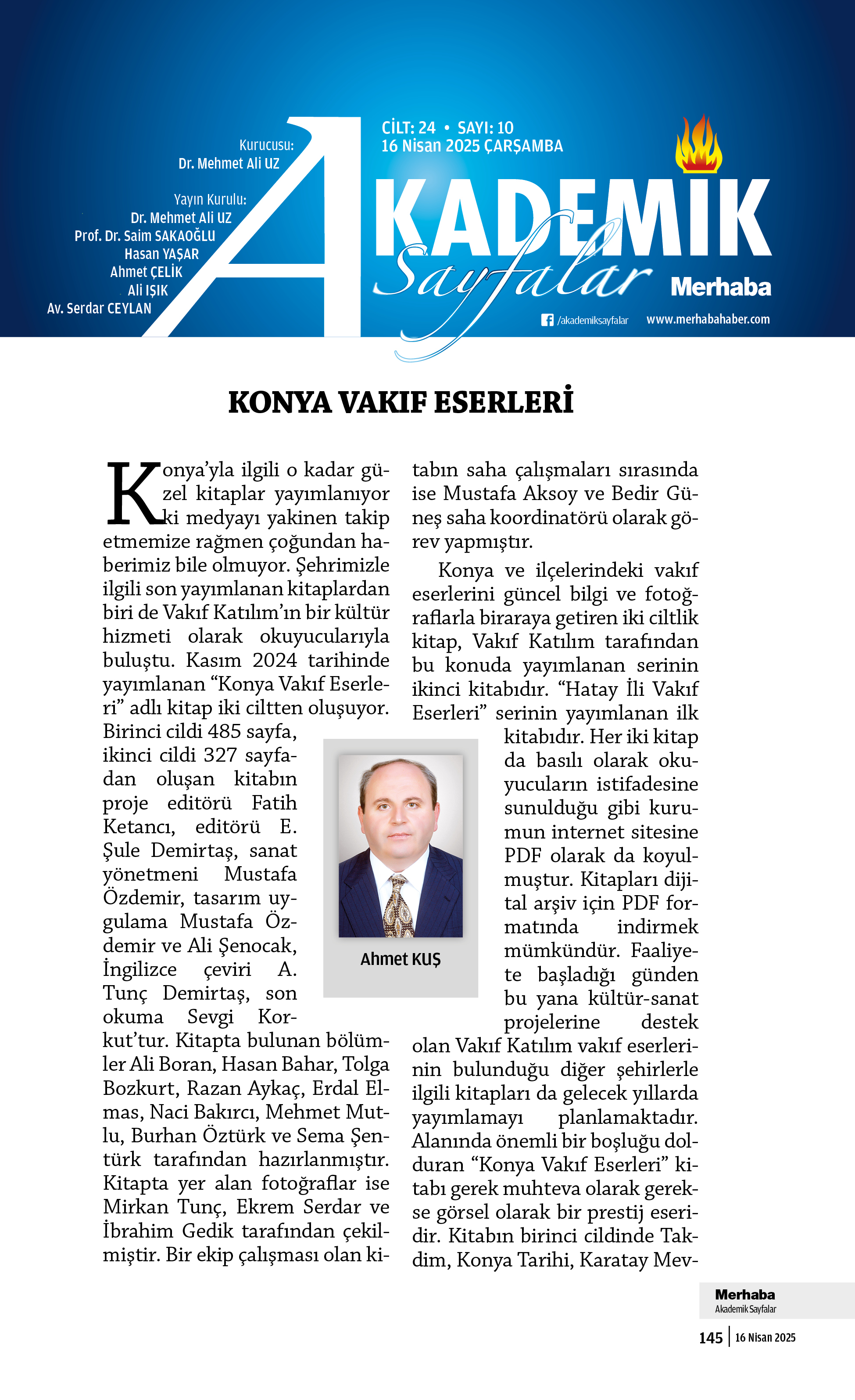 Cilt-24, Sayı-10 16 Nisan 2025