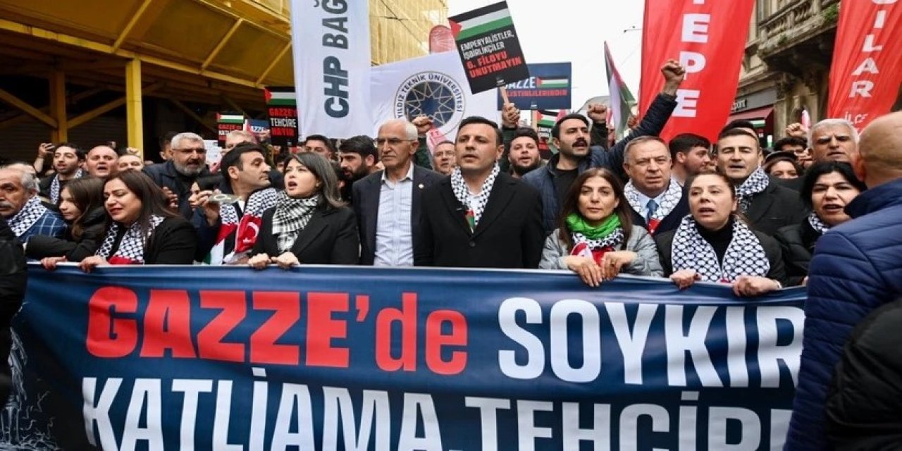 CHP'nin Filistin'e destek yürüyüşüne polis izin vermedi