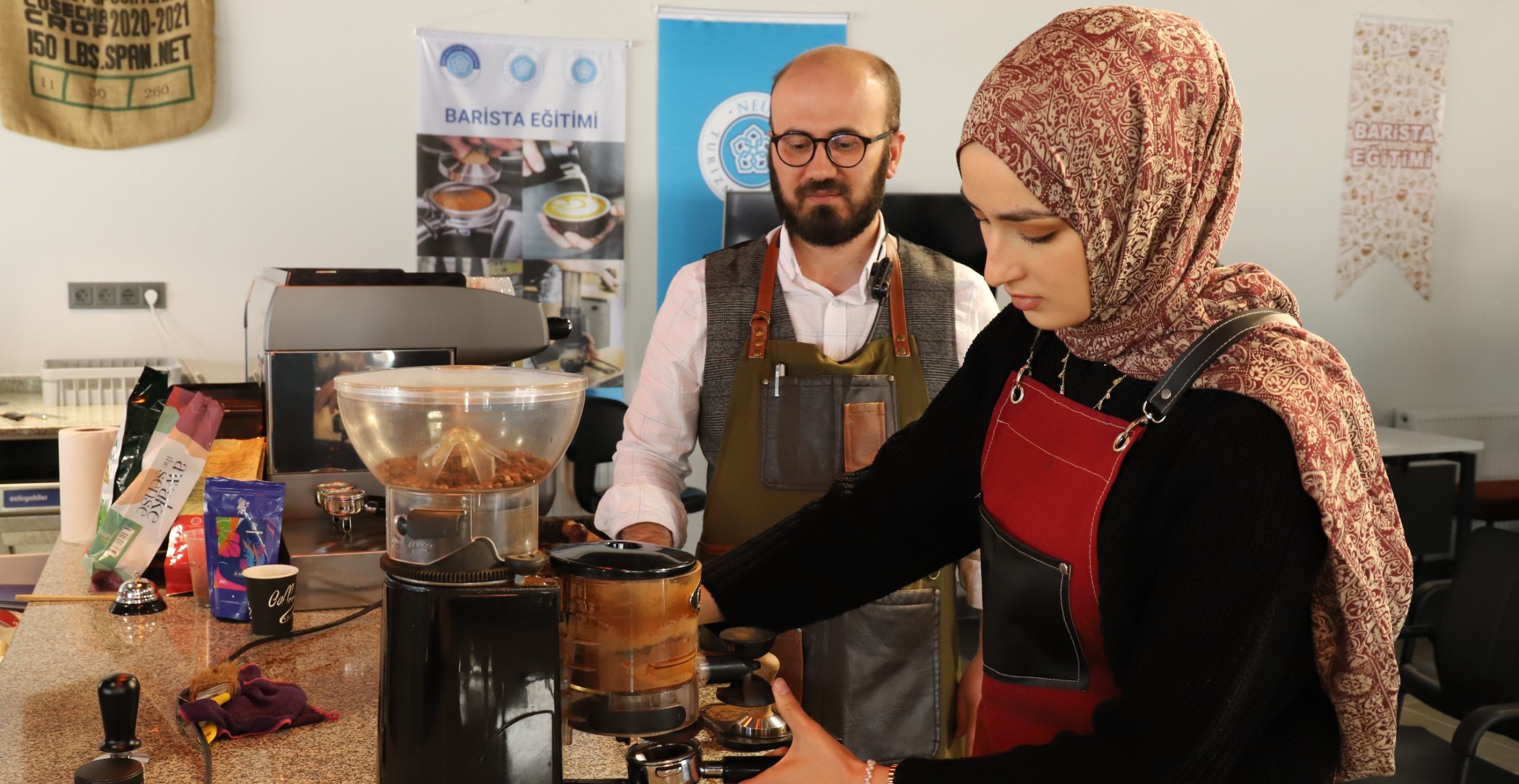 MasterChef yarışmacısı NEÜ Barista Atölyesi'nde eğitim alıyor