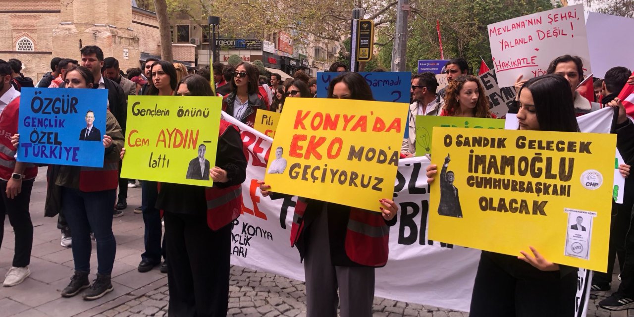 Konya’da 'hükümet istifa' sloganları atıldı