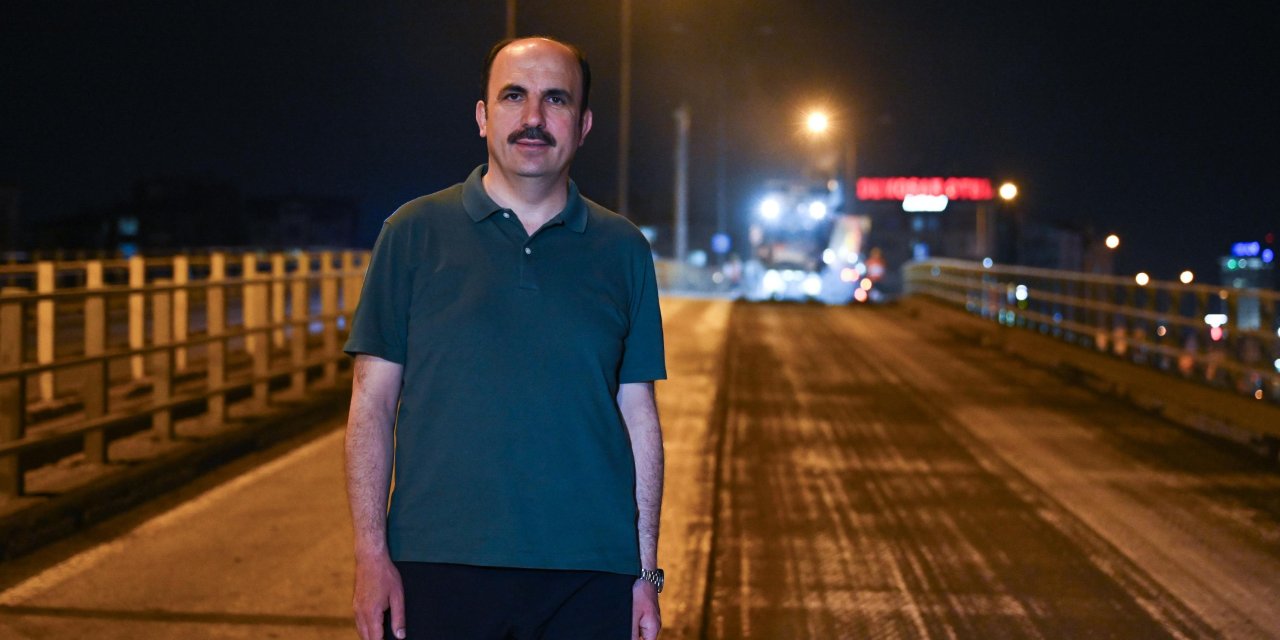 Koyuncu Köprülü Kavşağı'nda asfalt yenileniyor