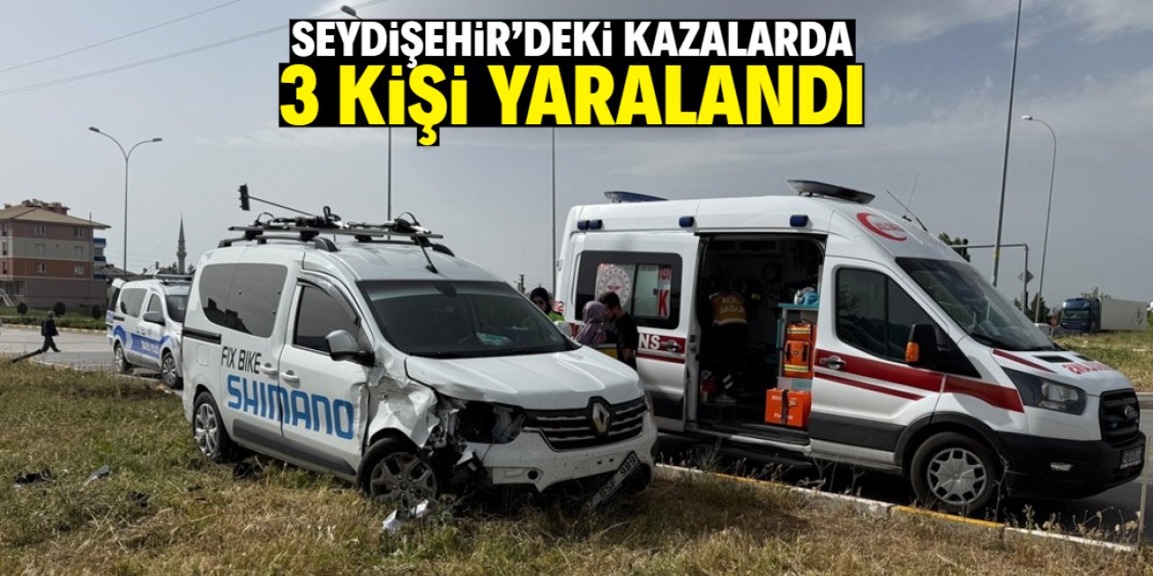 Seydişehir'de trafik kazalarında 3 kişi yaralandı
