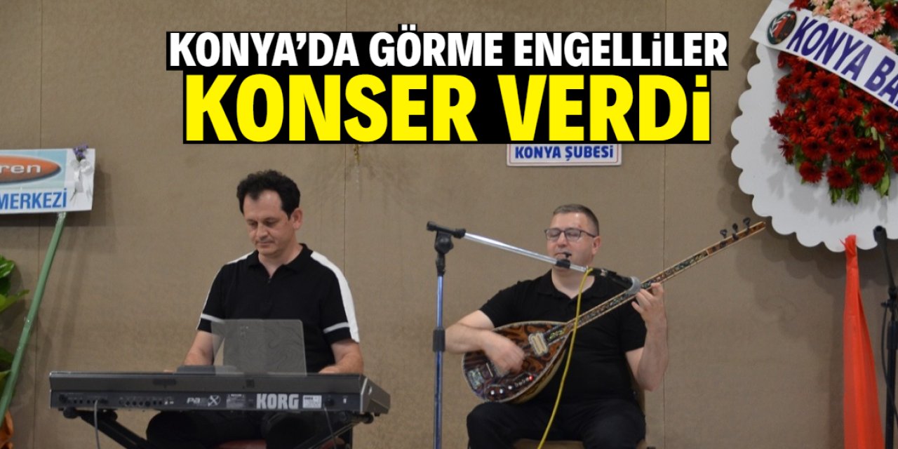Konya'da görme engelliler konser verdi