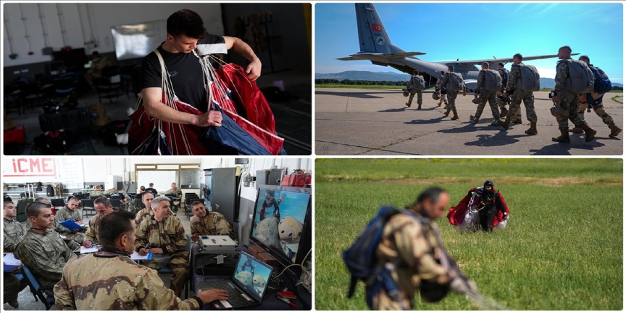 Türk askeri hayat kurtarmak için zorlu paraşüt eğitimi alıyor