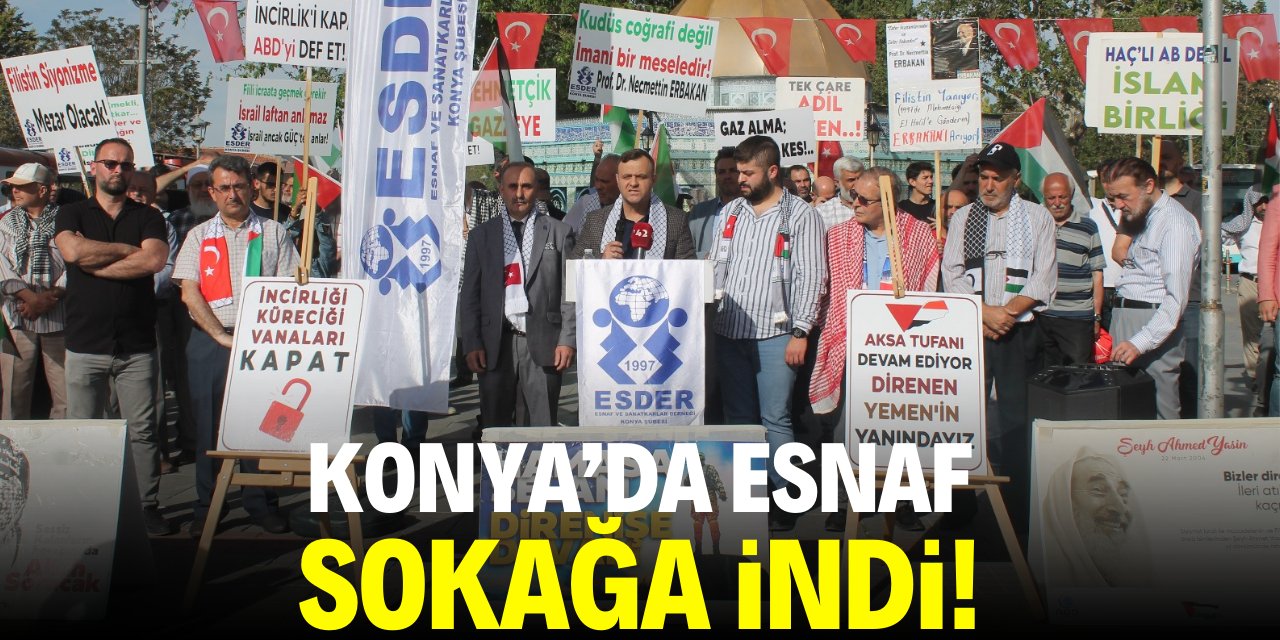 Konya'da esnaf sokağa indi!