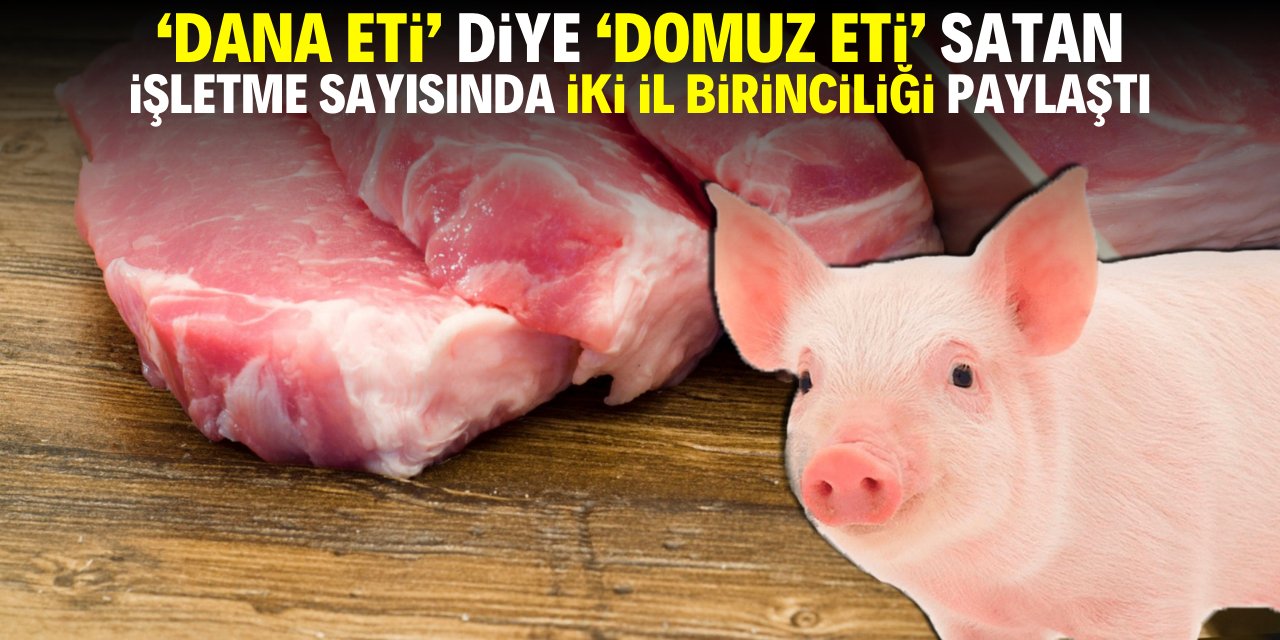 'Dana eti' diye 'domuz eti' satan işletme sayısında iki il birinciliği paylaştı!