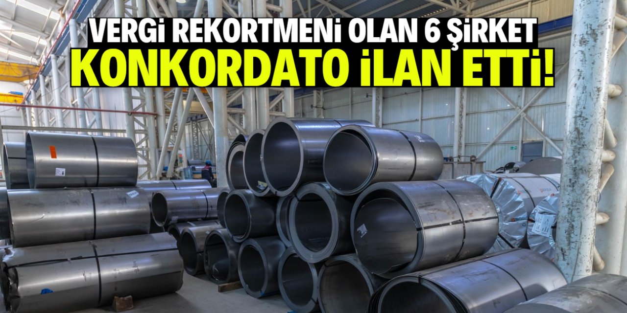 Türkiye'de vergi rekortmeni 6 şirket konkordato ilan etti! Tam liste