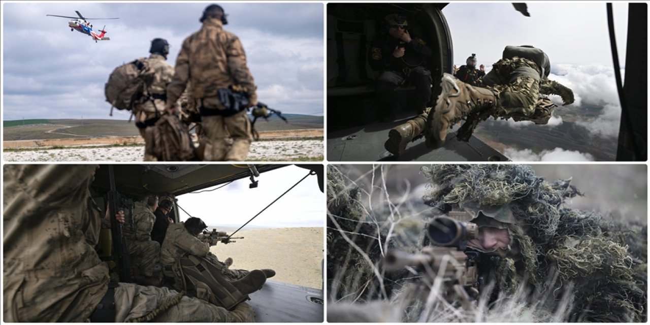 Jandarmanın keskin nişancıları hava, kara ve sudaki hedefleri başarıyla vuruyor