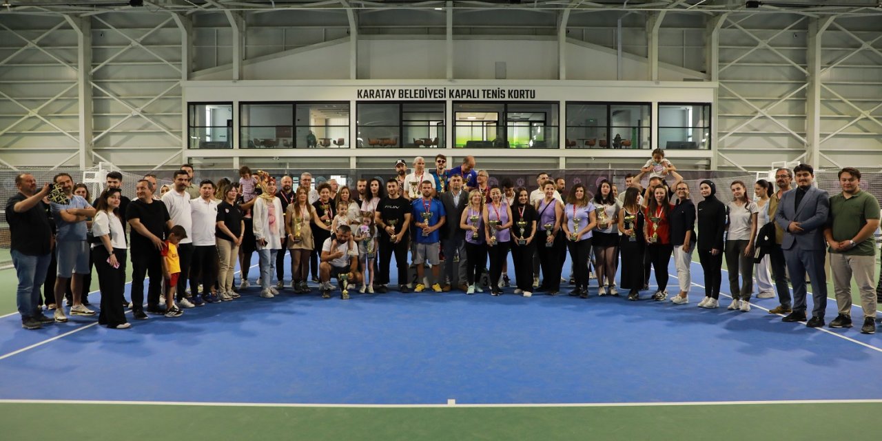 Karatay Tenis Turnuvasında şampiyonlar belli oldu