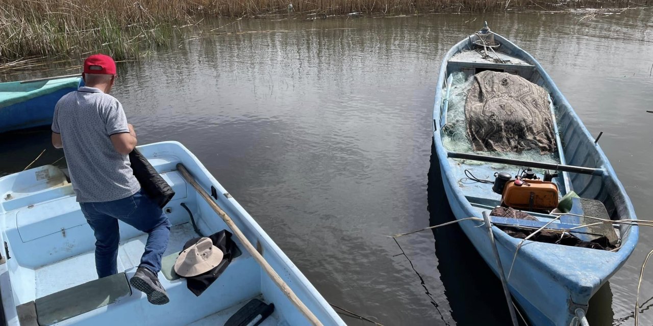 Kaçak avda kullanılan ağlar toplatıldı