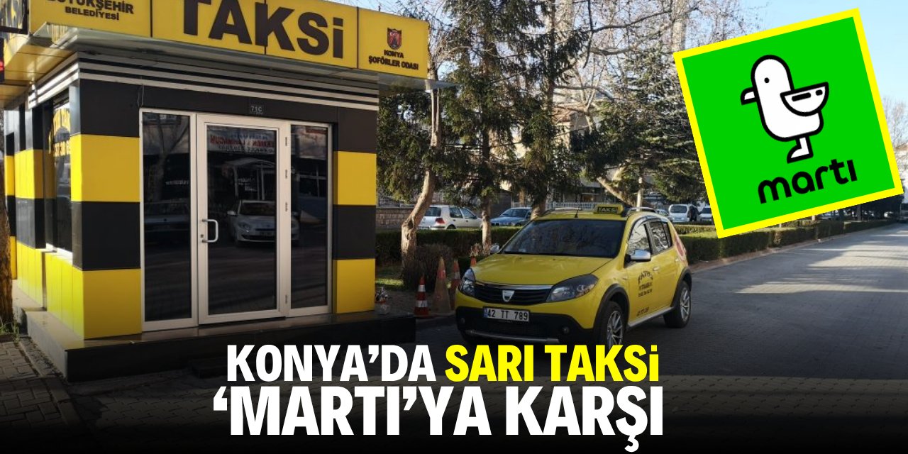 Konya'da sarı taksi, 'martı'ya karşı