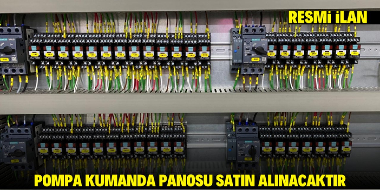 POMPA KUMANDA (MCC) PANOSU SATIN ALINACAKTIR