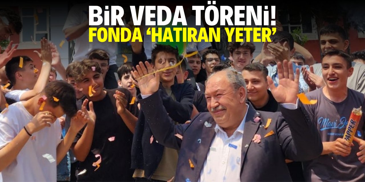 Konya'da bir veda töreni! Fonda 'Hatıran Yeter'