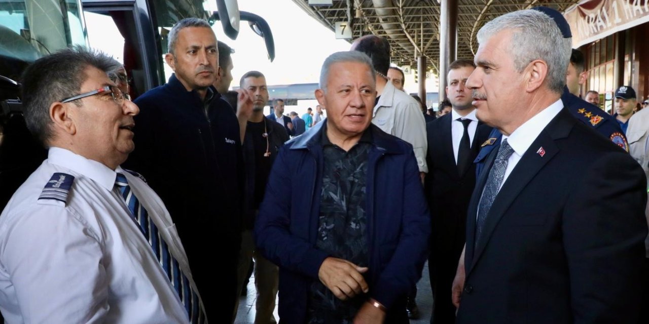 Akın, Konya otogarında denetimleri inceledi