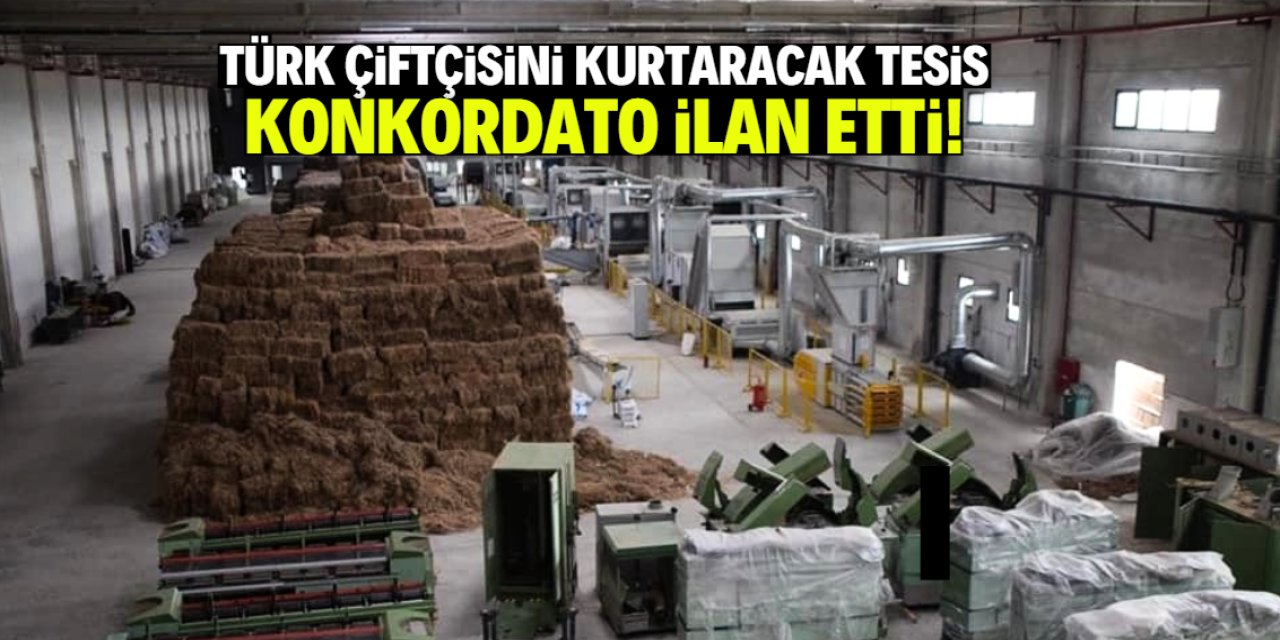 Türk çiftçisini kurtaracak tesis konkordato ilan etti!