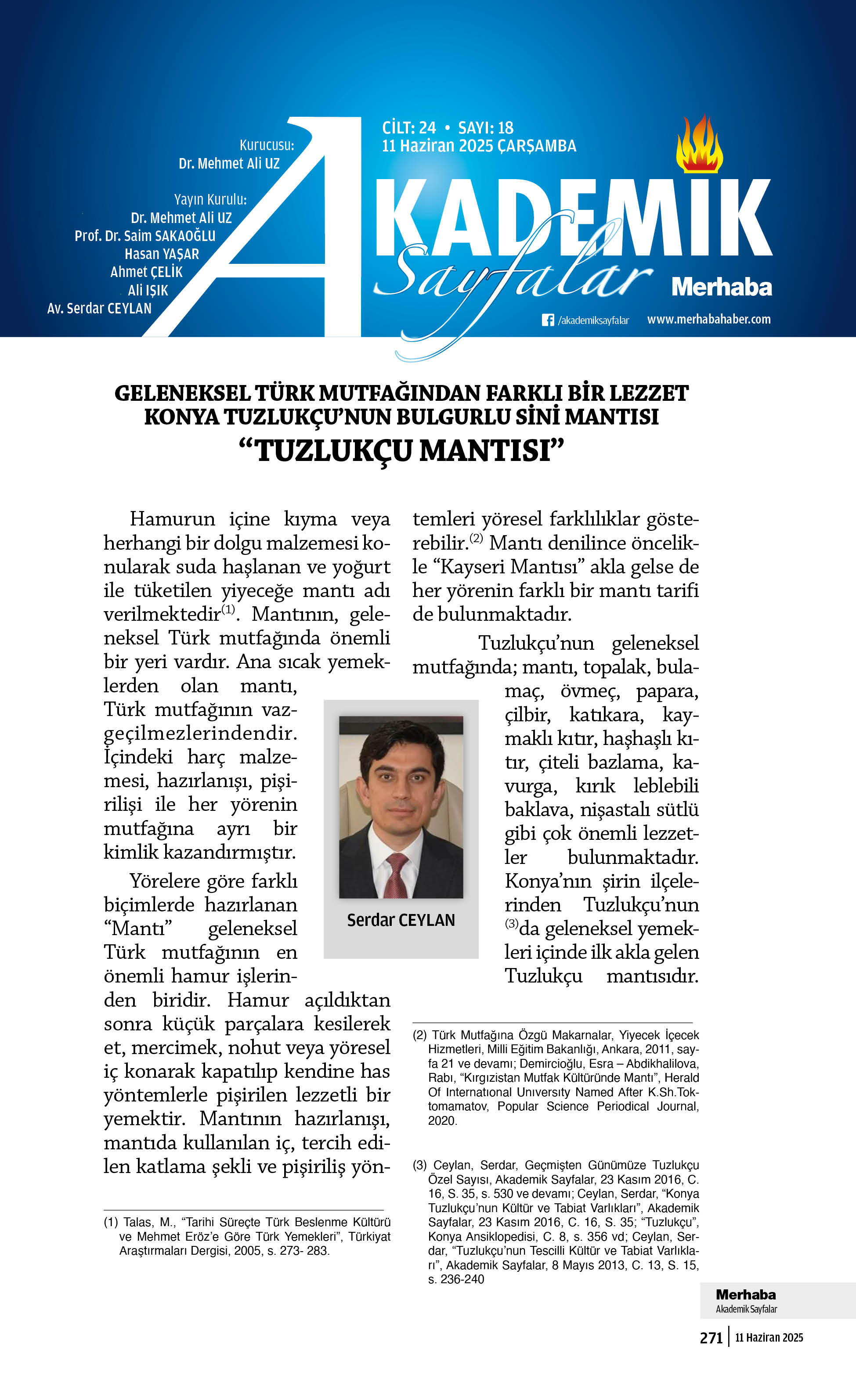 Cilt-24, Sayı-18 11 Haziran 2025
