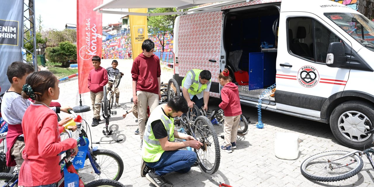 Konya'da bisiklet destek aracına ilgi büyük