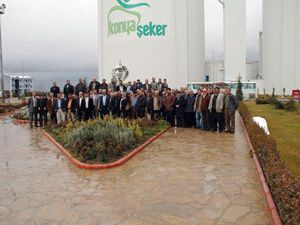 Güneysınırlı çiftçilerden Çumra Şeker'e ziyaret