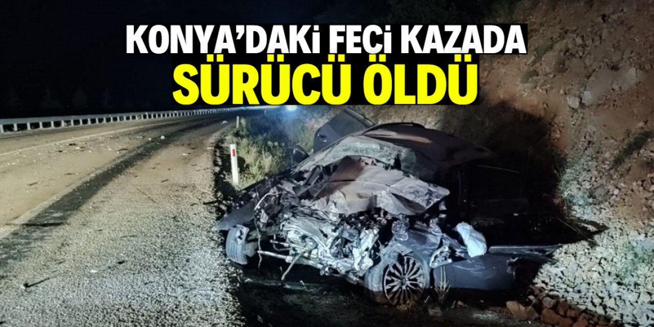 Konya'da yolcu otobüsüyle çarpışan otomobilin sürücüsü öldü