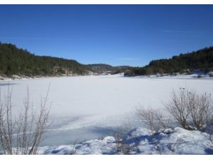 Eflani Göletleri Buz Tuttu