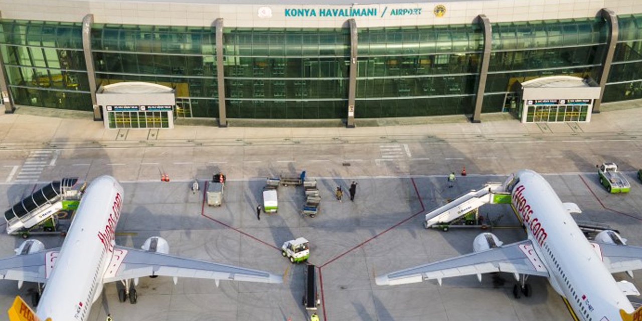 Konya Havalimanı'nda bir ayda 77 bin kişiye hizmet