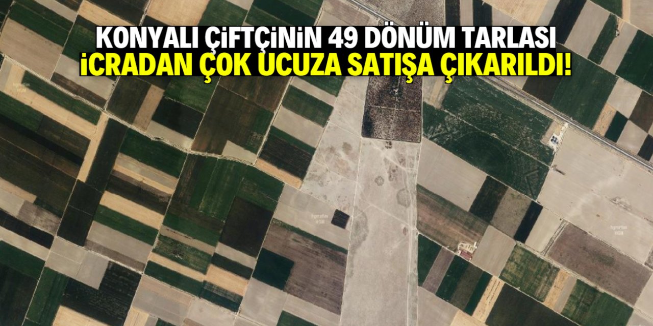Konyalı çiftçinin tarlası icradan satışa çıkarıldı! 49 dönüme istenen para şaşırttı