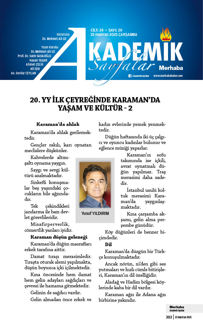 Cilt-24, Sayı-20 25 Haziran 2025