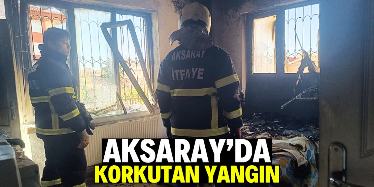 Aksaray'da apartmanda çıkan yangına müdahale eden kişi dumandan etkilendi
