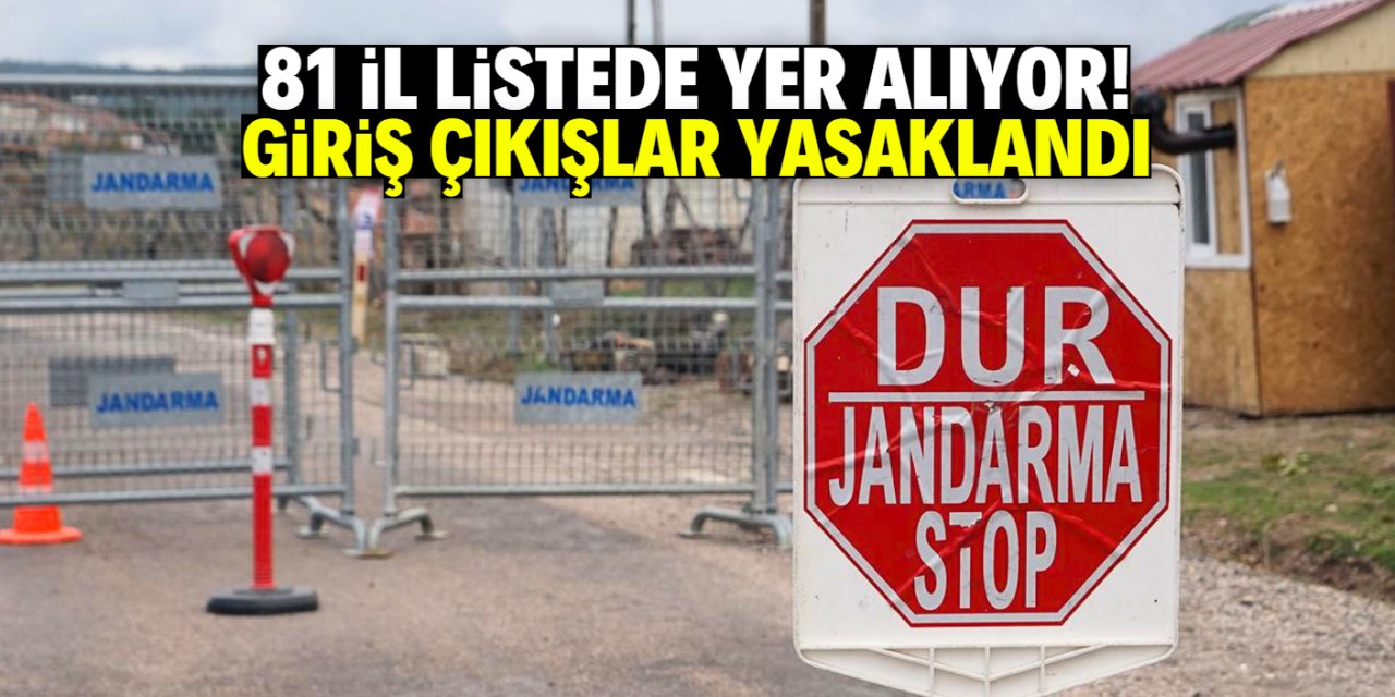 81 il listede yer alıyor! Giriş çıkışlar kapatıldı