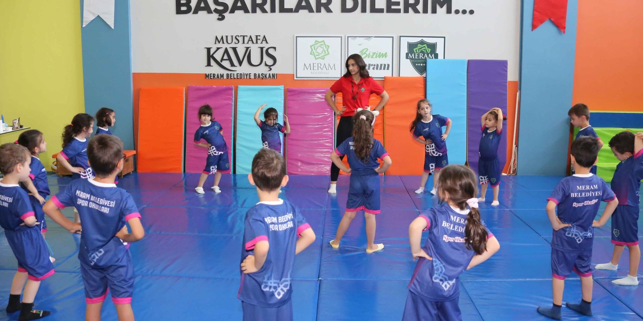Meramlı çocuklar yaza sporla “merhaba” dedi