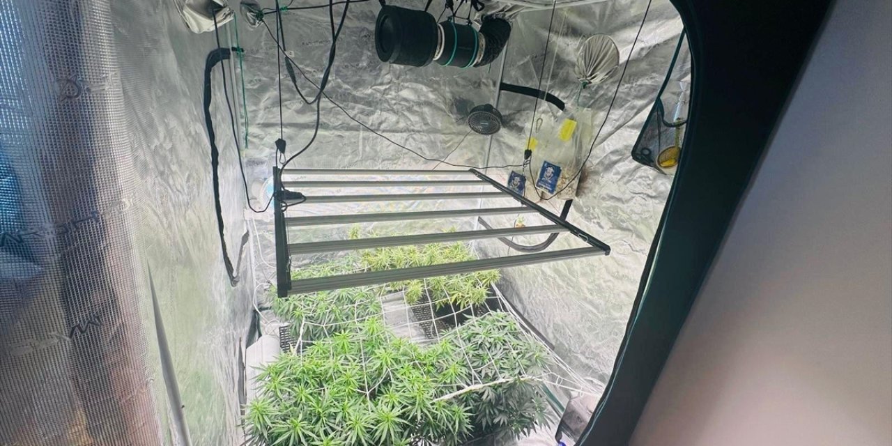 Karaman'da iklimlendirme sistemiyle uyuşturucu üreten 3 kişi yakalandı