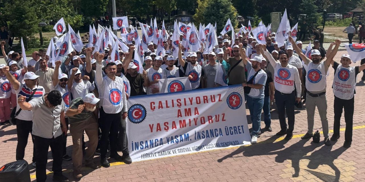 Konya'daki sağlıkçılar iş bıraktı
