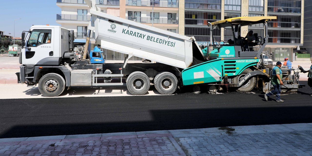 Karatay'da yol ve asfalt çalışmaları sürüyor