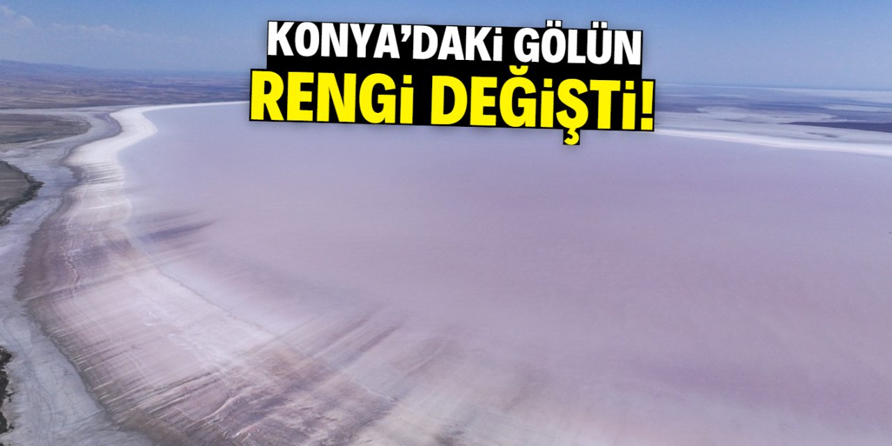 Konya'daki gölün rengi değişti! Kuraklık etkisi