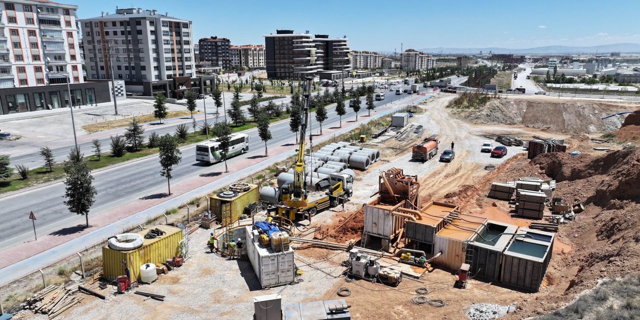 Konya'da 'mikro tünel' ile çalışma rahatsız etmiyor