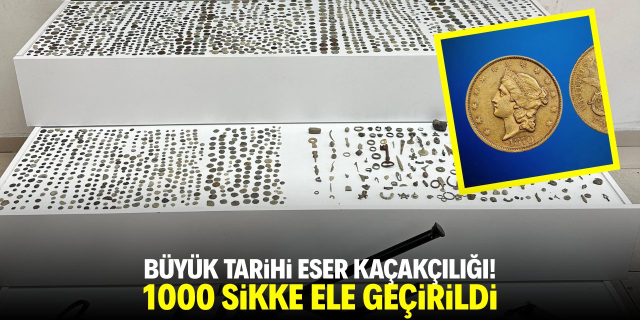Konya'da büyük tarihi eser kaçakçılığı! 1000 sikke ele geçirildi