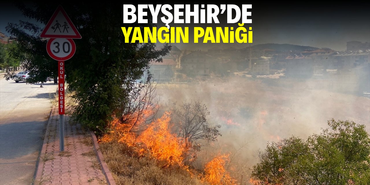 Beyşehir'de yangın paniği