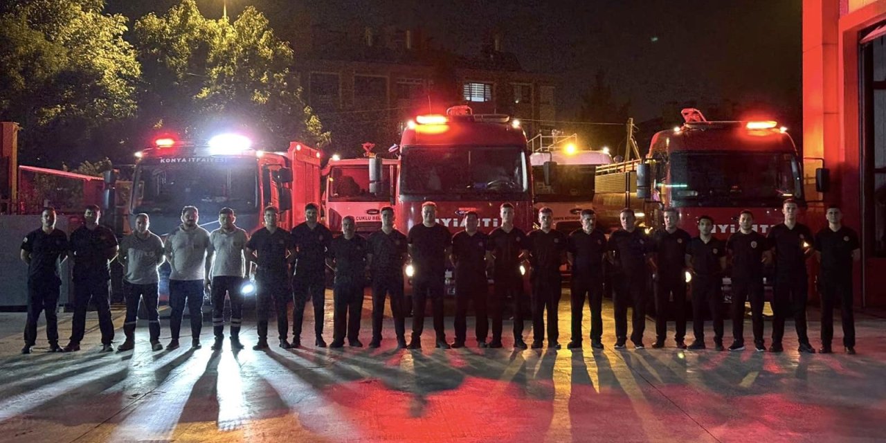 Konya itfaiyesi'nden Bursa'ya destek