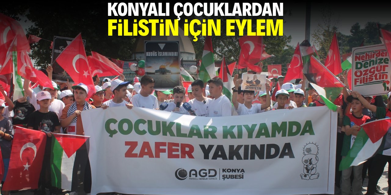 Konyalı çocuklardan Filistin için eylem