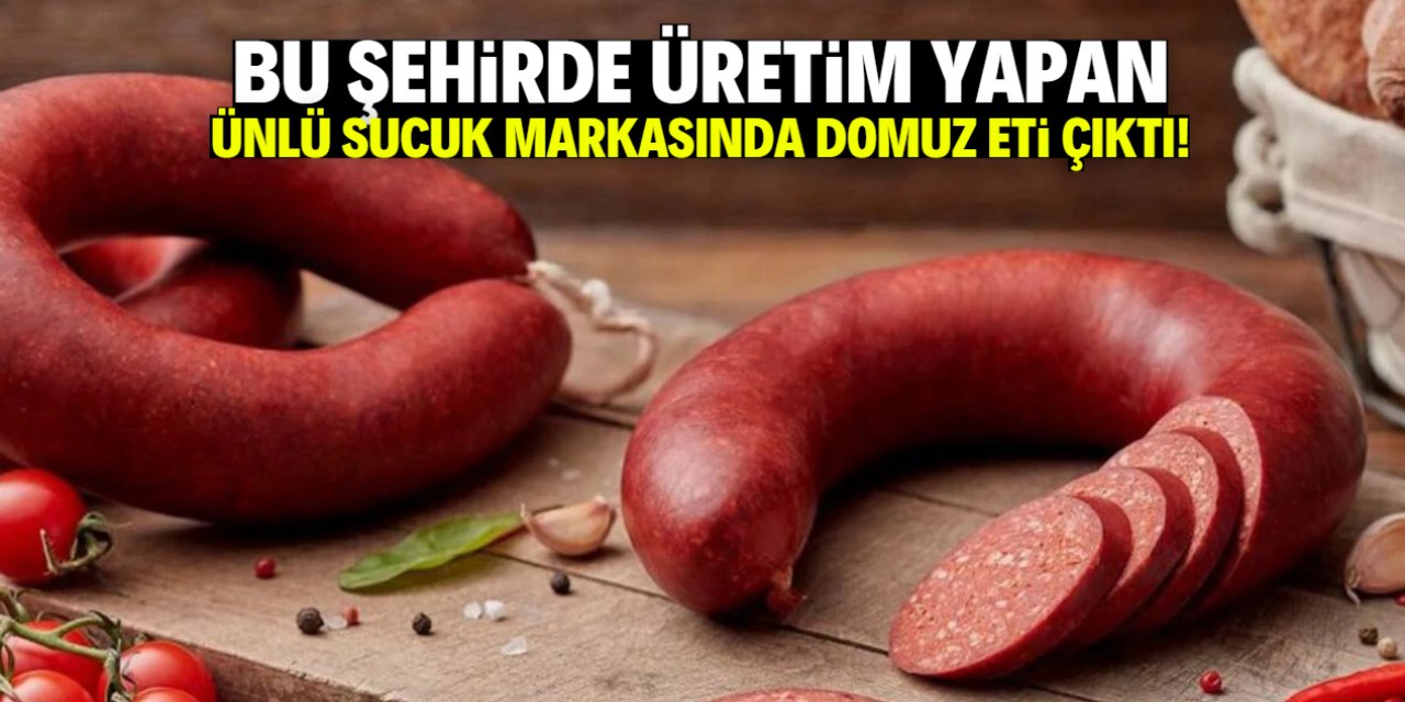 Bu şehirde üretim yapan ünlü sucuk markasında domuz eti çıktı!
