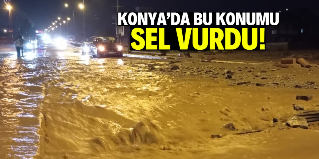 Konya'da bu konumu sel vurdu! Köprü çöktü