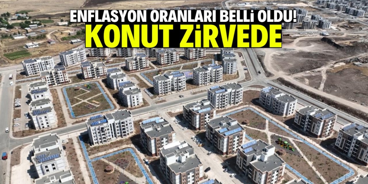 Enflasyon oranları belli oldu! Konut zirvede